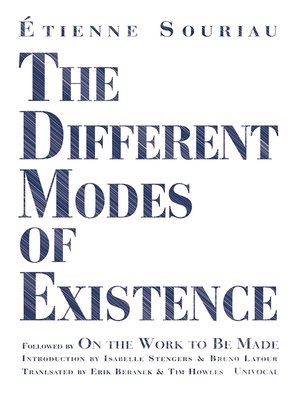 cover image of The Different Modes of Existence